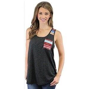 Sunshine & Rodeos Aztec Tank Top 3XL New With Tags Pocket Multi Color Sleeveless